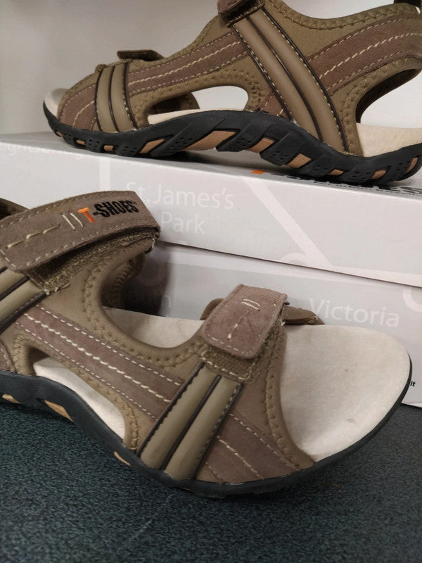 T-Shoes sandalo in pelle trekking montagna uomo n 42