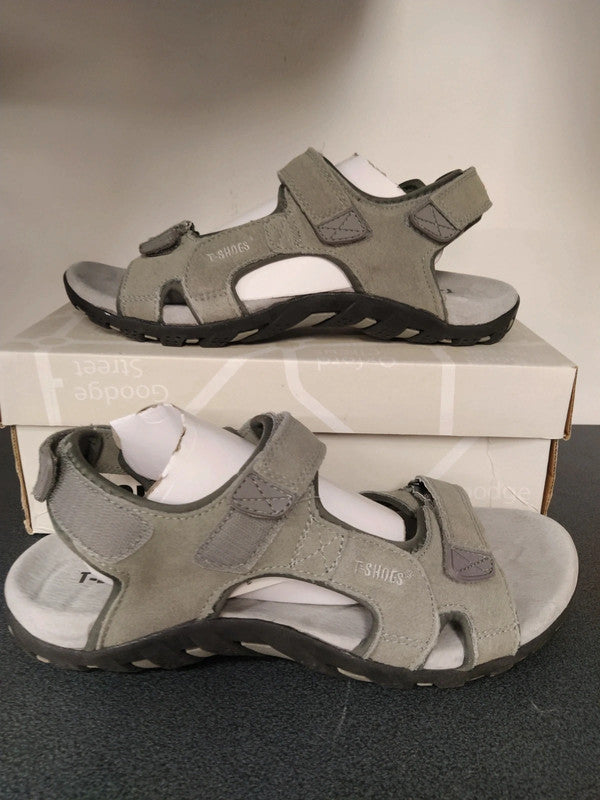 T-Shoes sandalo in pelle trekking montagna uomo n 46
