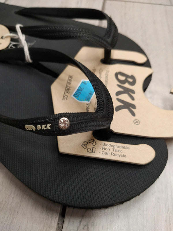 BKK infradito mare piscina nere con brillantino donna n 38-39