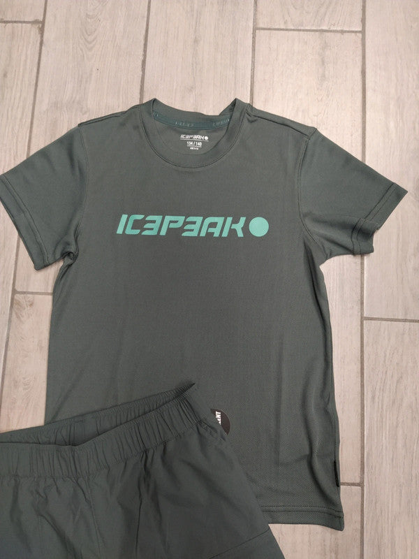 Icepeak set t-shirt e pantaloncino trekking montagna jr junior 140 cm / 10 anni