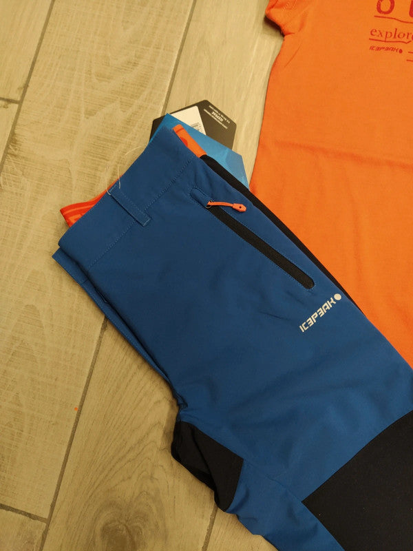 Icepeak set t-shirt e pantaloni trekking montagna jr junior bambina tg 140 cm / 10 anni