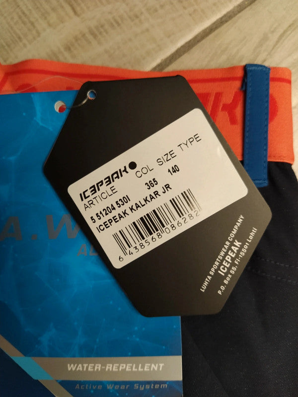 Icepeak set t-shirt e pantaloni trekking montagna jr junior bambina tg 140 cm / 10 anni