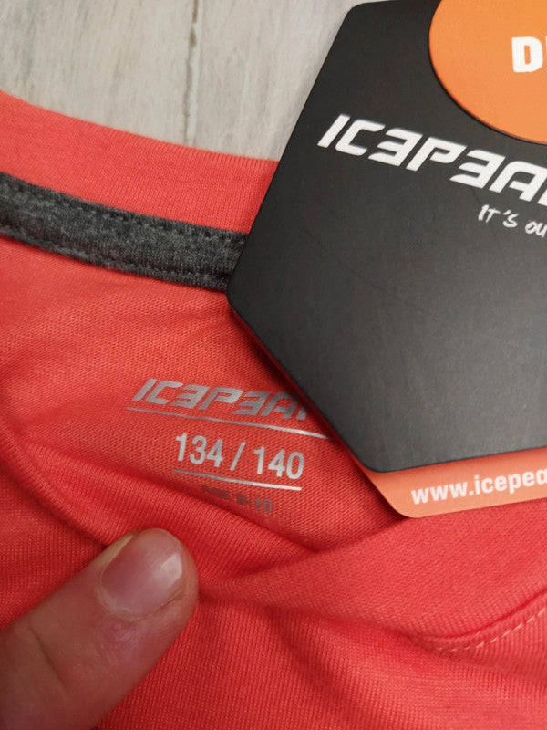 Icepeak set t-shirt e pantaloni trekking montagna jr junior bambina tg 140 cm / 10 anni