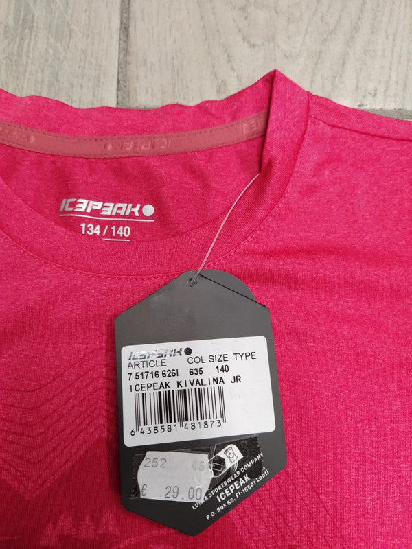 Icepeak completo t-shirt tecnica e pantaloncini bimba tg 9-10 anni / 140 cm