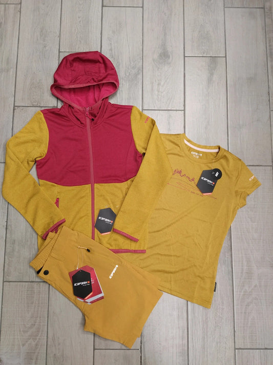 Icepeak completo Midlayer t-shirt e pantaloncini montagna bimba tg 9-10 anni 140 cm