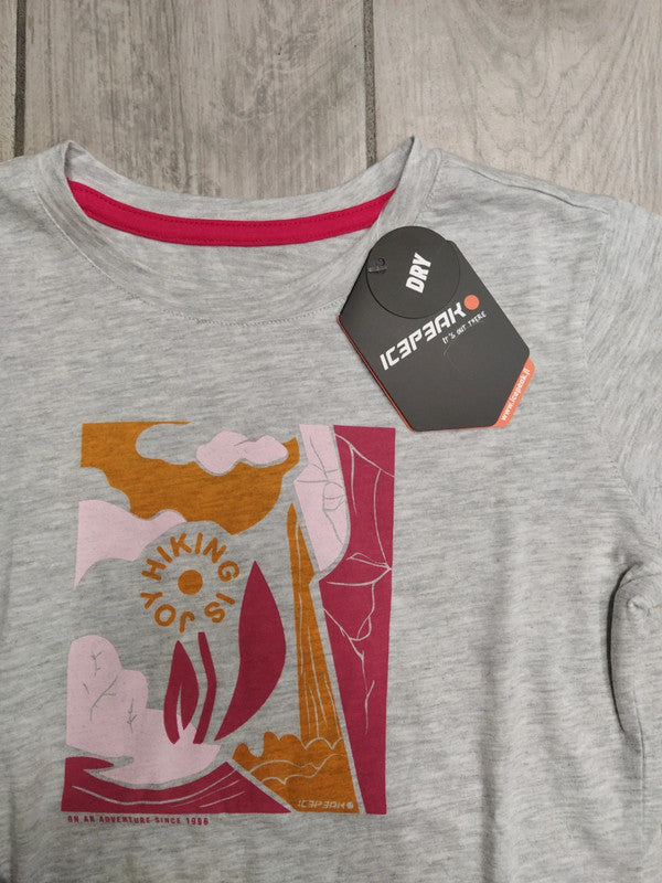 Icepeak set bambina junior jr t-shirt e bermuda montagna trekking 140 cm / 10 anni