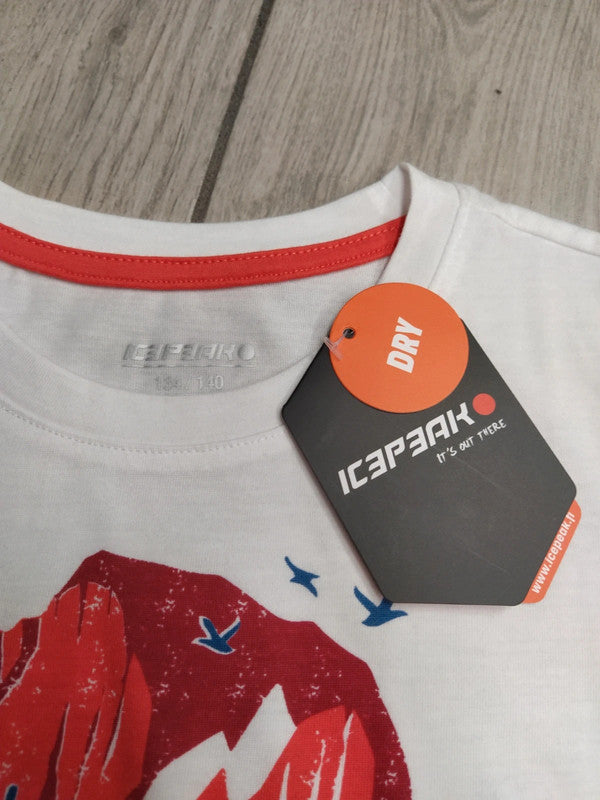 Icepeak set bambina junior jr 2 x t-shirt montagna tg 140 cm / 10 anni