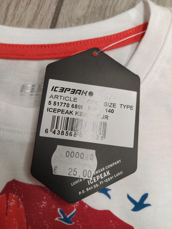 Icepeak set bambina junior jr 2 x t-shirt montagna tg 140 cm / 10 anni
