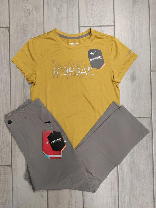 Icepeak set T-Shirt pantalone trekking montagna 140 cm / 10 anni