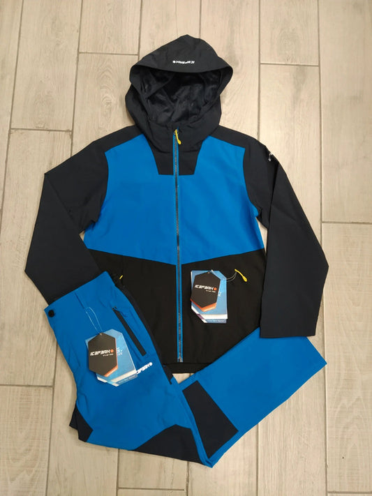 Icepeak set completo giacca impermeabile e pantaloni montagna bambino tg 140 cm / 9-10 anni