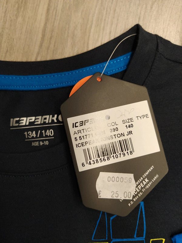 Icepeak set 2 t-shirt cotone montagna bambino tg 140 cm / 9-10 anni