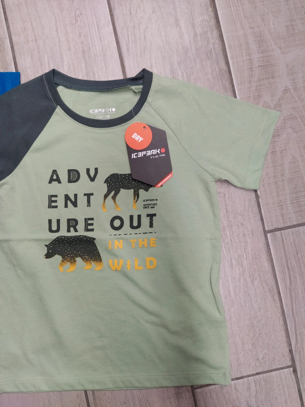Icepeak set 2 t-shirt montagna bambino tg 110 cm / 4-5 anni