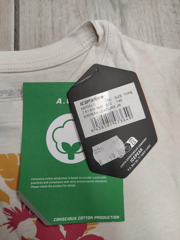 Icepeak T-shirt bimba 100% cotone tg 140 cm / 9-10 anni