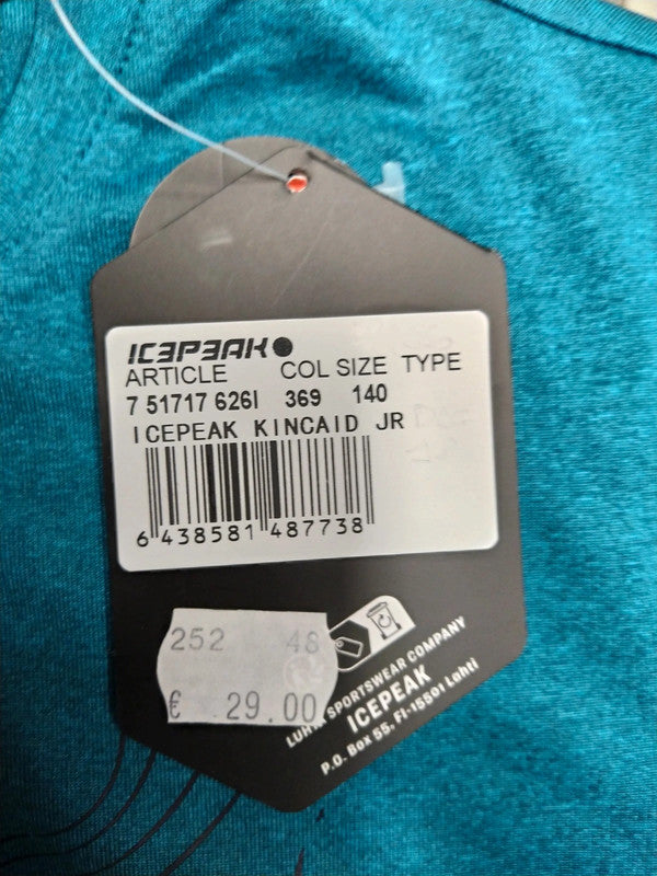 Icepeak set t-shirt tecnica e pantaloni tecnici montagna bambino tg 140 cm / 9-10 anni