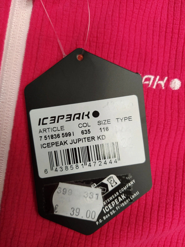 Icepeak set Midlayer micropile e t-shirt montagna bambina tg 116 cm / 5-6 anni