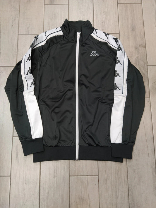 Kappa felpa giacchetta acetato banda larga vintage uomo tg 2XL