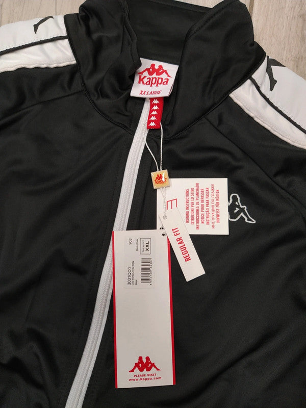 Kappa felpa giacchetta acetato banda larga vintage uomo tg 2XL