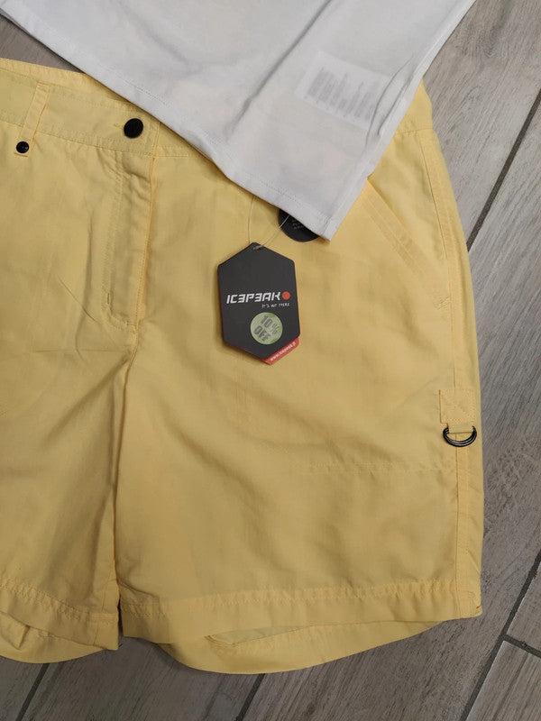 Icepeak set t-shirt e pantaloncini montagna trekking donna tg S