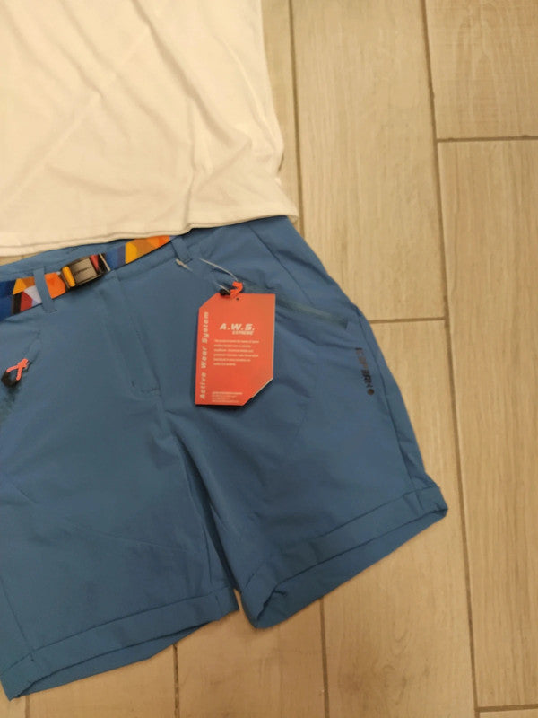 Icepeak set t-shirt e pantaloncini montagna trekking donna tg S