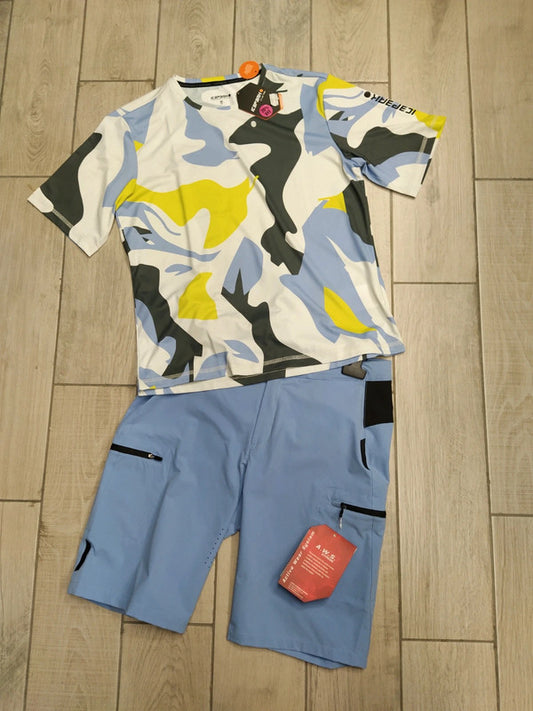 Icepeak set t-shirt e pantaloncini montagna trekking donna tg M
