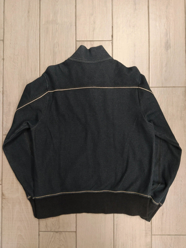 Lotto felpa con zip simil denim tg S