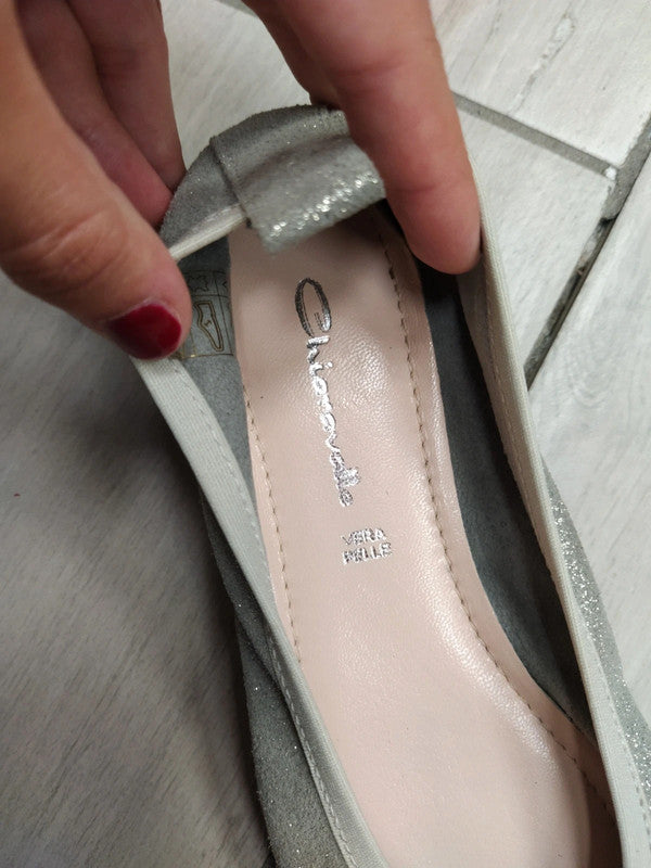 Ballerine basse argento silver donna n 36