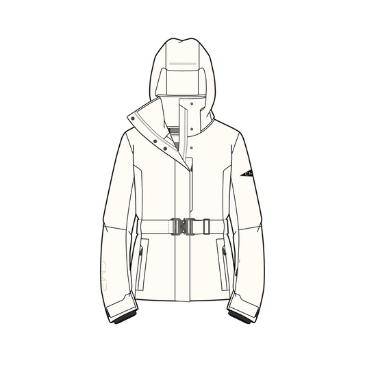 CMP - Giacca Donna con Cappuccio Zip - B.CO GESSO