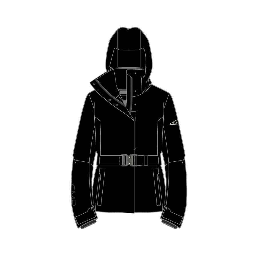 CMP - Giacca Donna con Cappuccio Zip - NERO